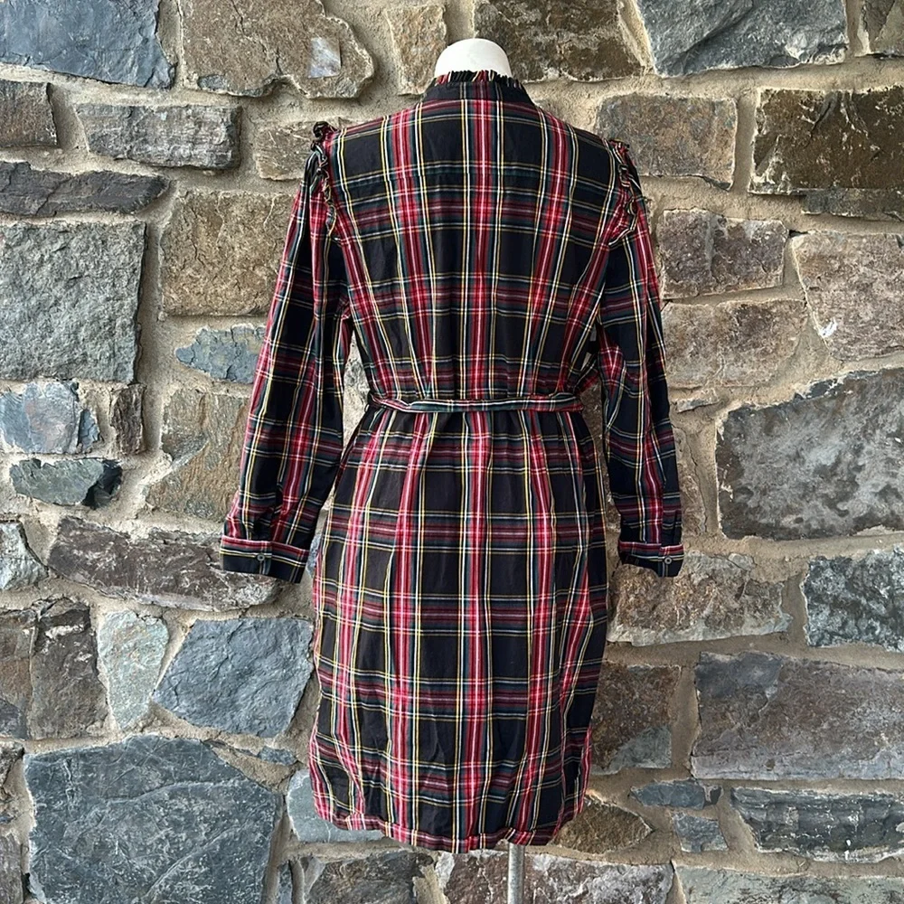J. crew Ruffleneck mini shirtdress size 16